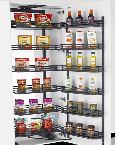2 Strip Tandem Pantry Unit Soft Close Grey